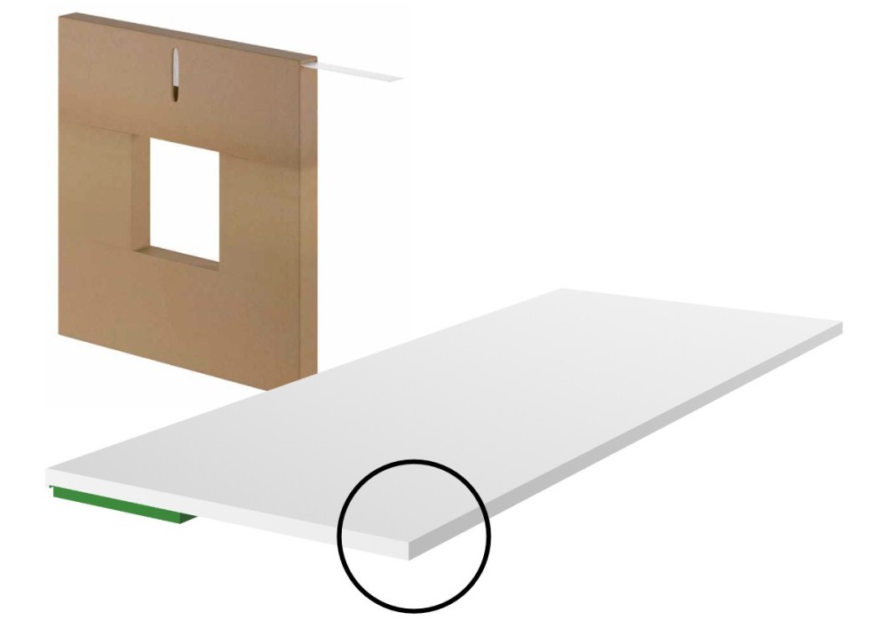 Samolepicí PVC lišta 60 x 1,5 mm bez praporku bílá – role 150 m