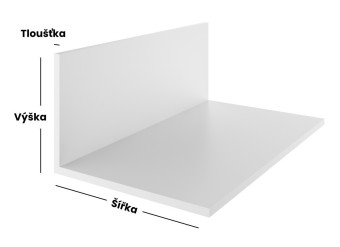 Rohová PVC lišta 50 x 50 x 2,5 mm bílá – tyč 6 m